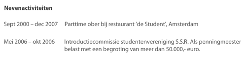 Cv Maken Bijbaan Nl Cv Maken Bijbaan Nl